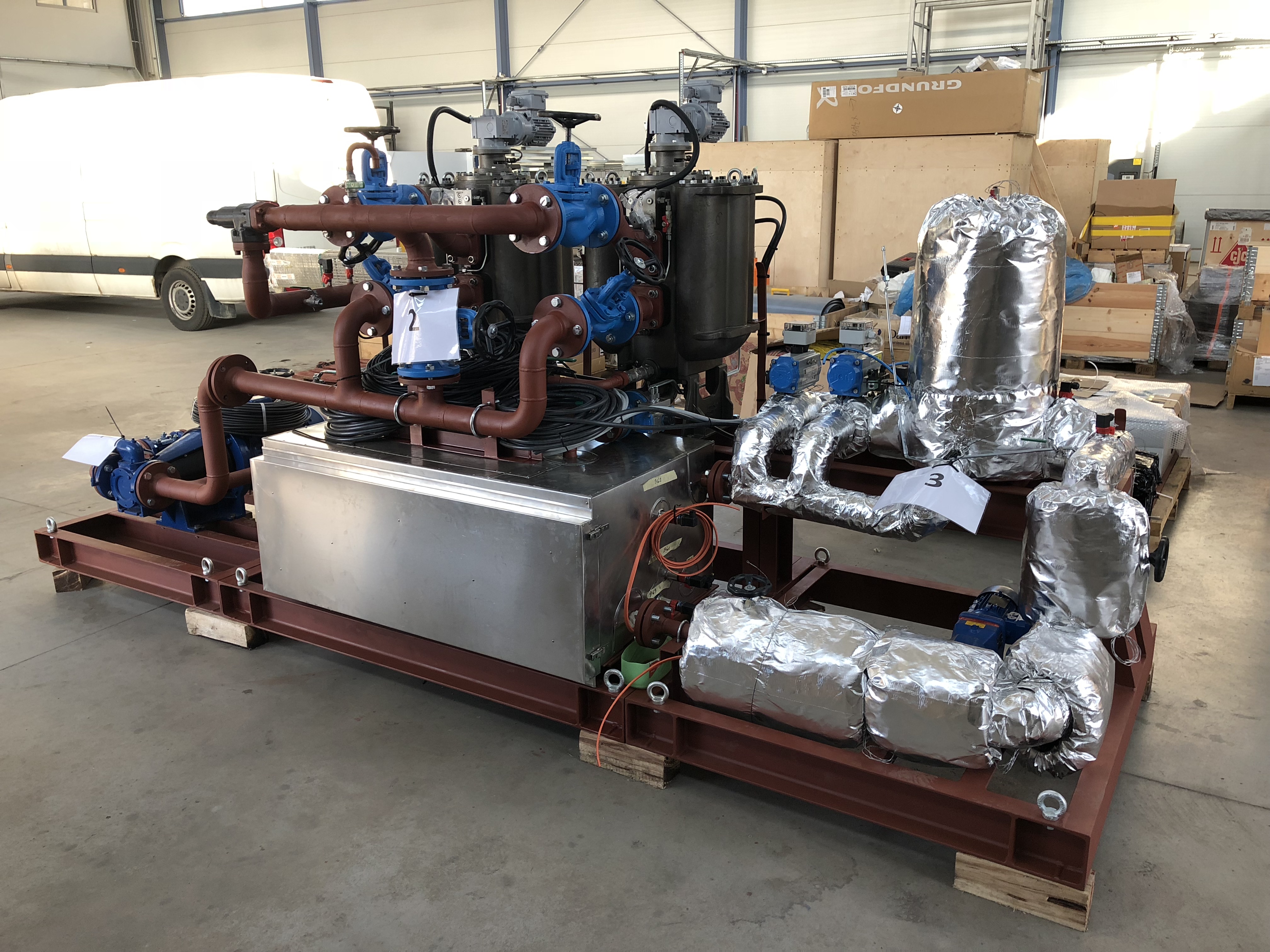 Modular skids for maritime industry