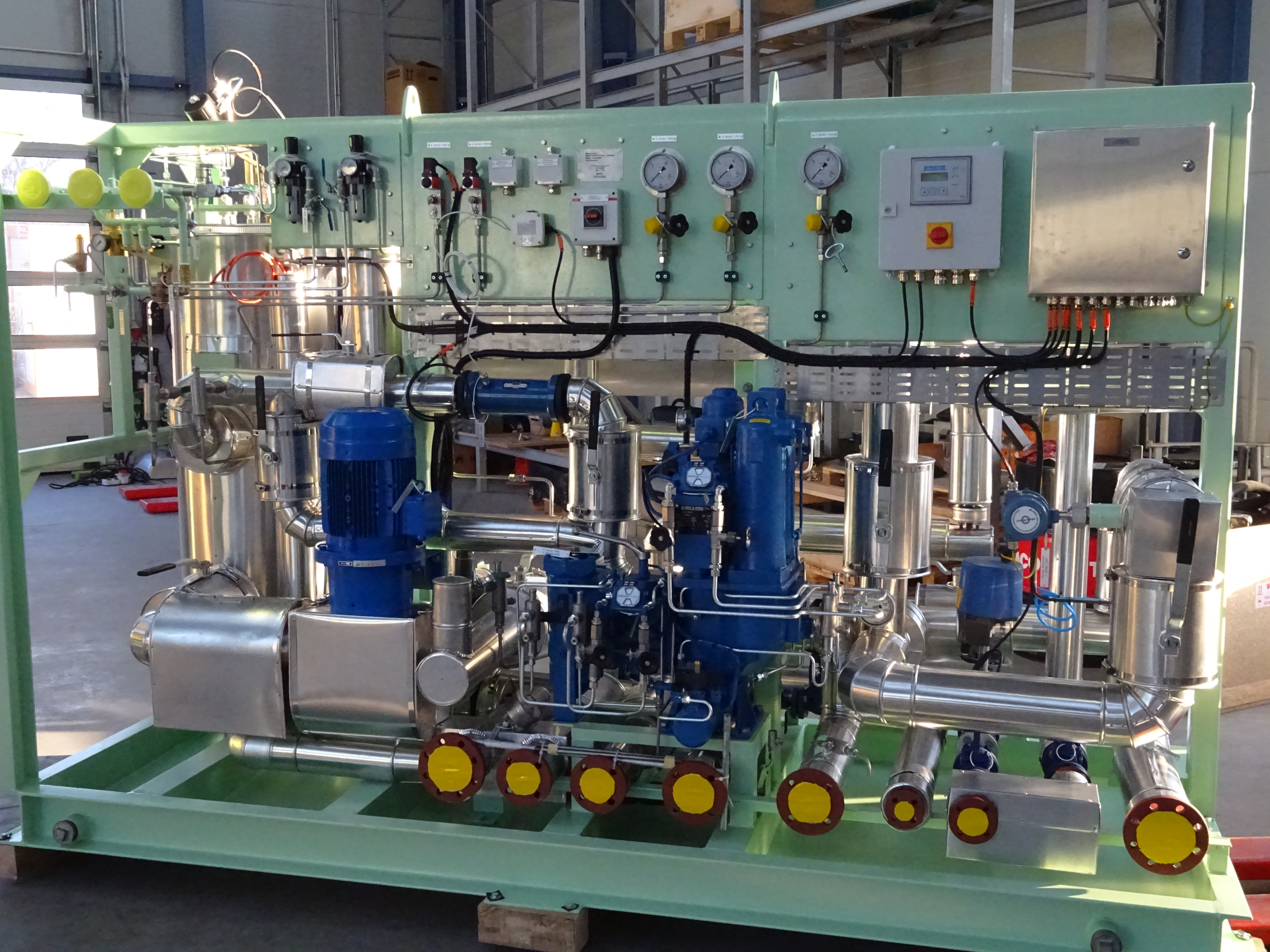 Modular skids for power plants