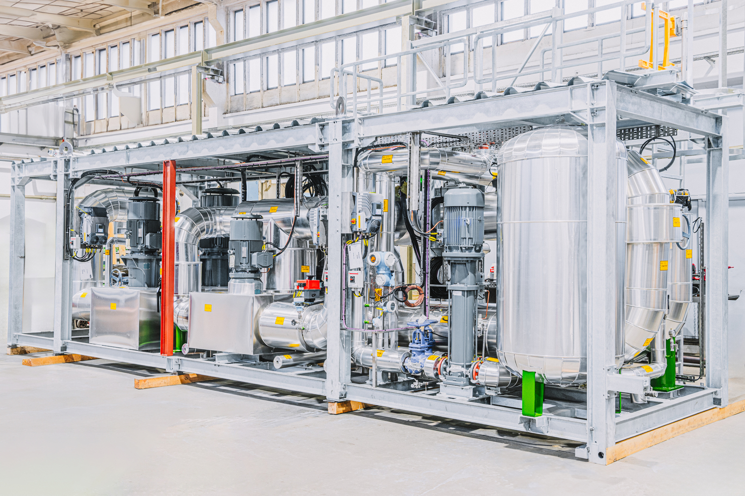 Modular skids for power plants